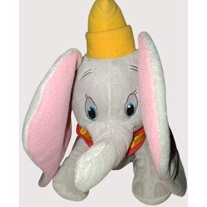 Dumbo Disney Plush Stuffed Animal With Yellow Hat Red Collar